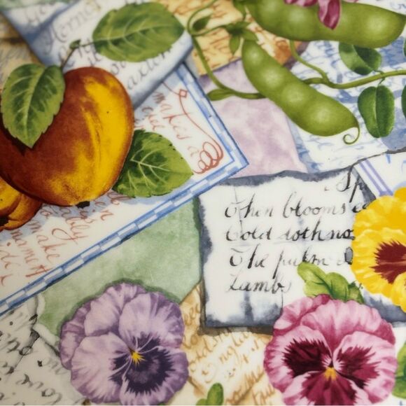 Saint James Fine China by Hankook Floral and Fruit Decorative Tile Trivet - Picture 7 of 7